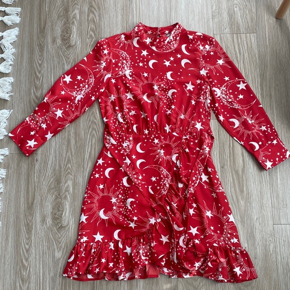 Starry Night Wrap Dress - Picture 1 of 2